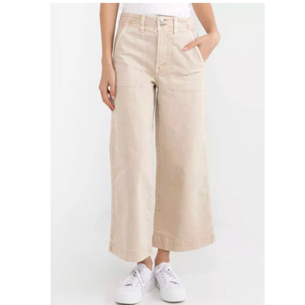 Gap Denim Cropped High Rise Wide-Leg Utility Pants, Size: 4/27R